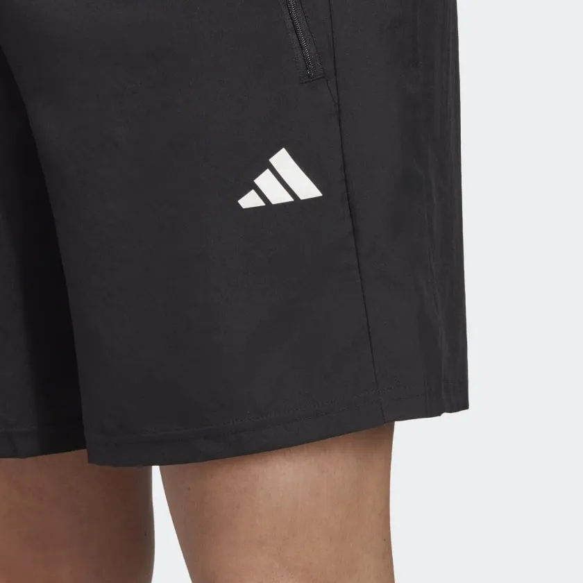 ADIDAS MEN'S TRAIN ESSENTIALS WOVEN BLACK SHORTS