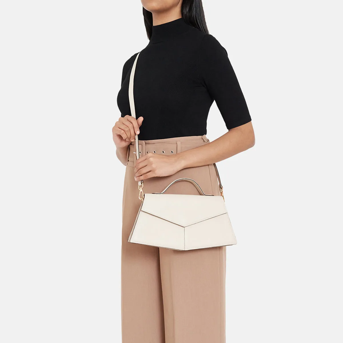Adisee Fiona White Sling And Cross Bags