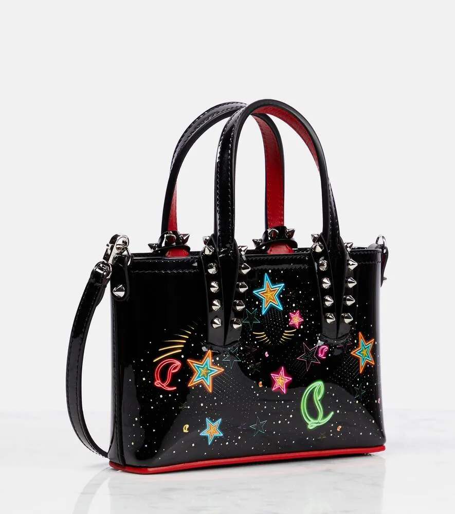Cabata Mini Tote in Christian Louboutin Leather, Multicolored
