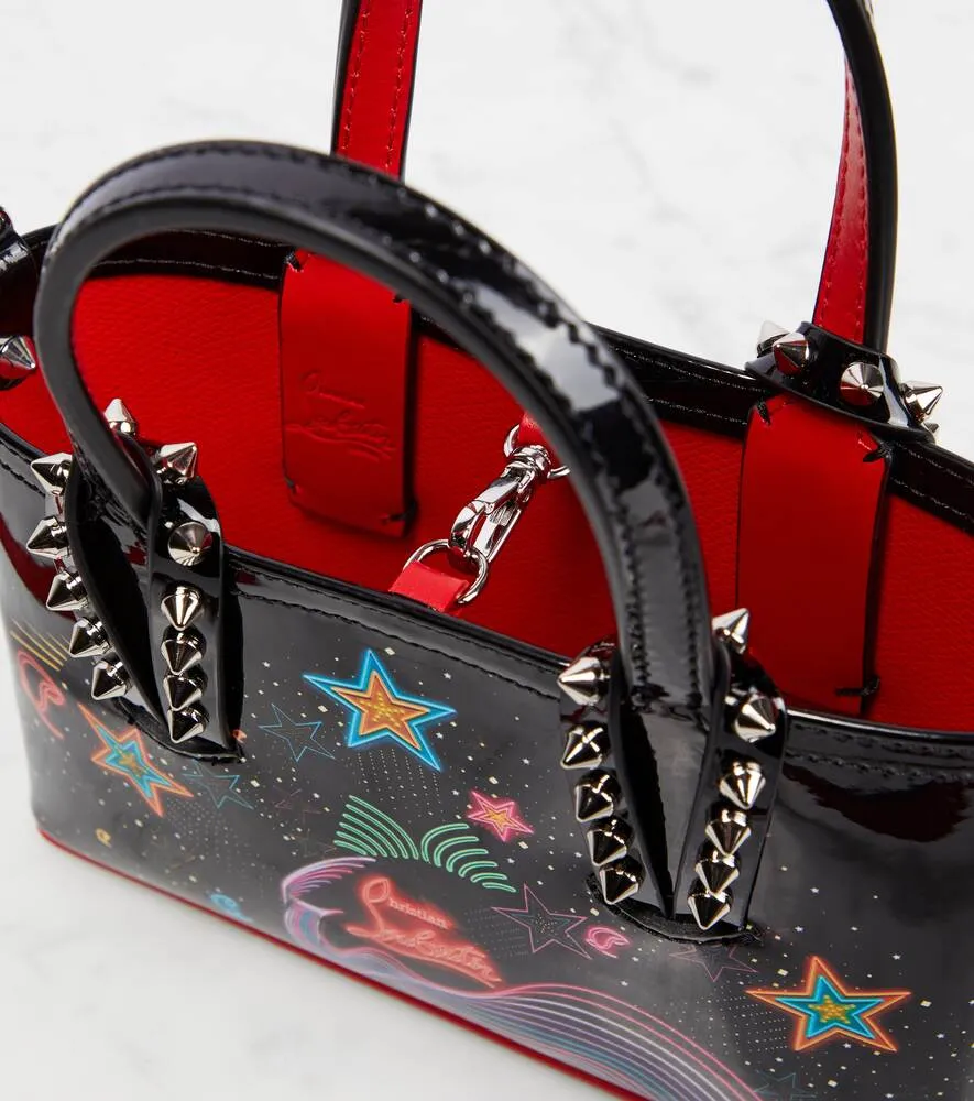 Cabata Mini Tote in Christian Louboutin Leather, Multicolored