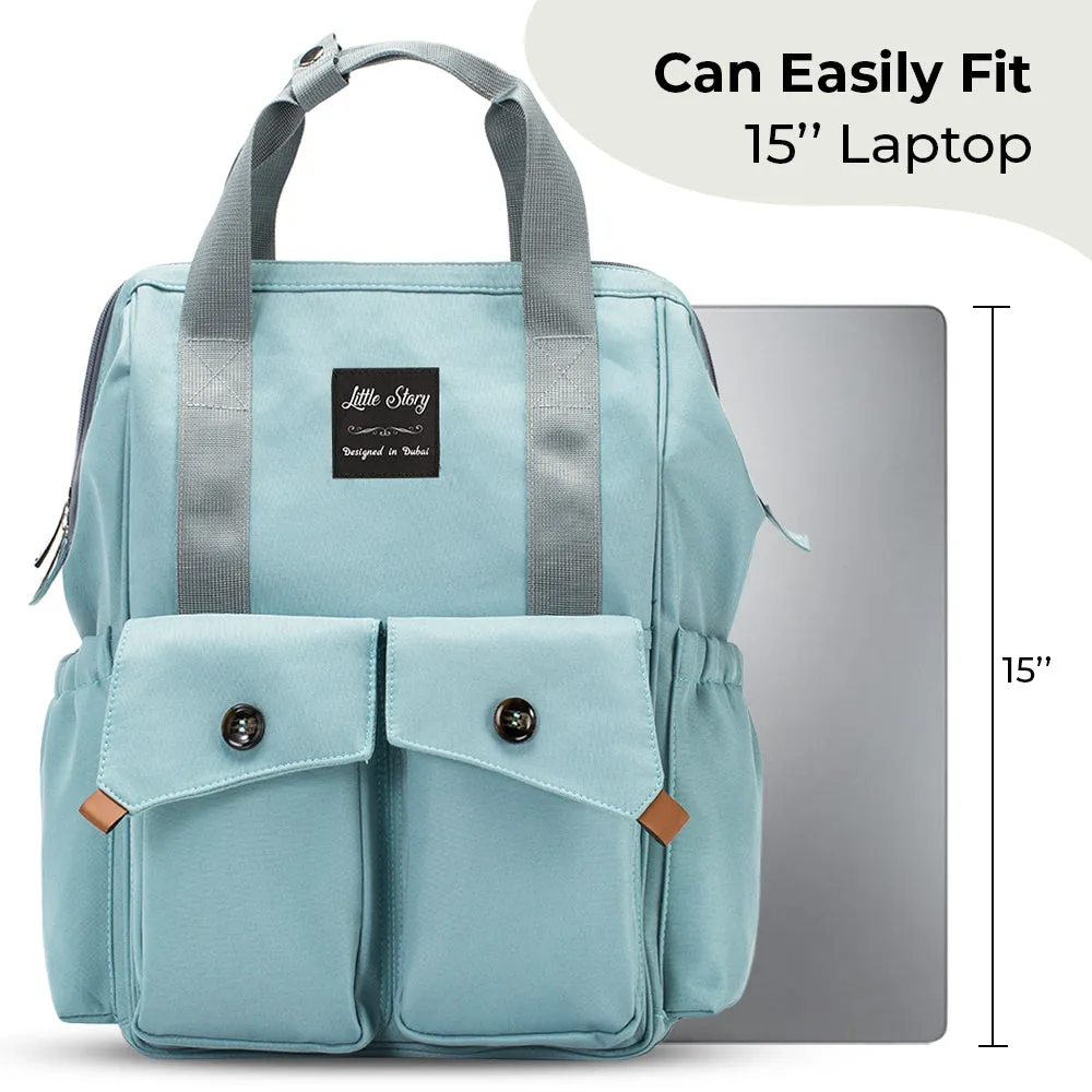 Elite Diaper Bag with Stroller Hooks & Changing mat - Blue