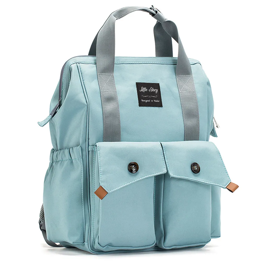 Elite Diaper Bag with Stroller Hooks & Changing mat - Blue