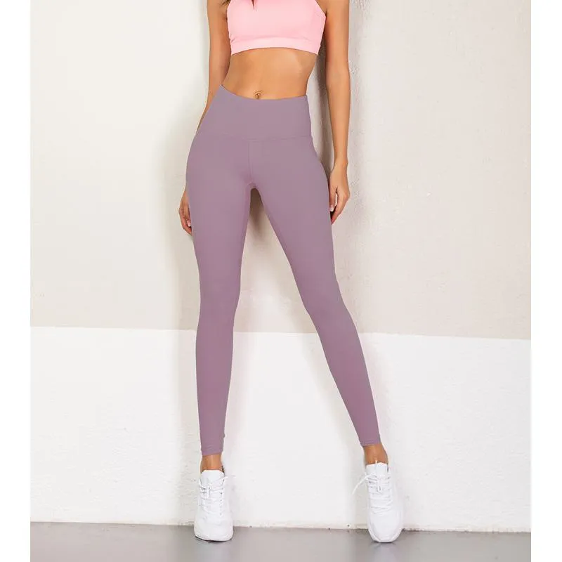 Fitness Sports Multi-Color Yoga Elasticity Polyester-Cotton Blend Cropped Sports Leggings