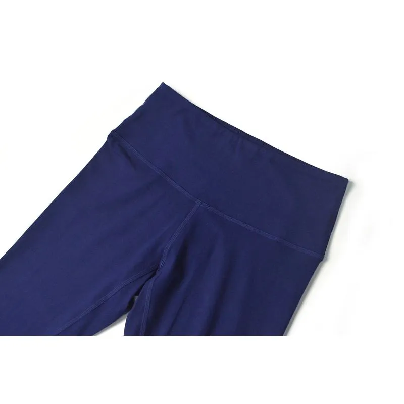 Fitness Sports Multi-Color Yoga Elasticity Polyester-Cotton Blend Cropped Sports Leggings