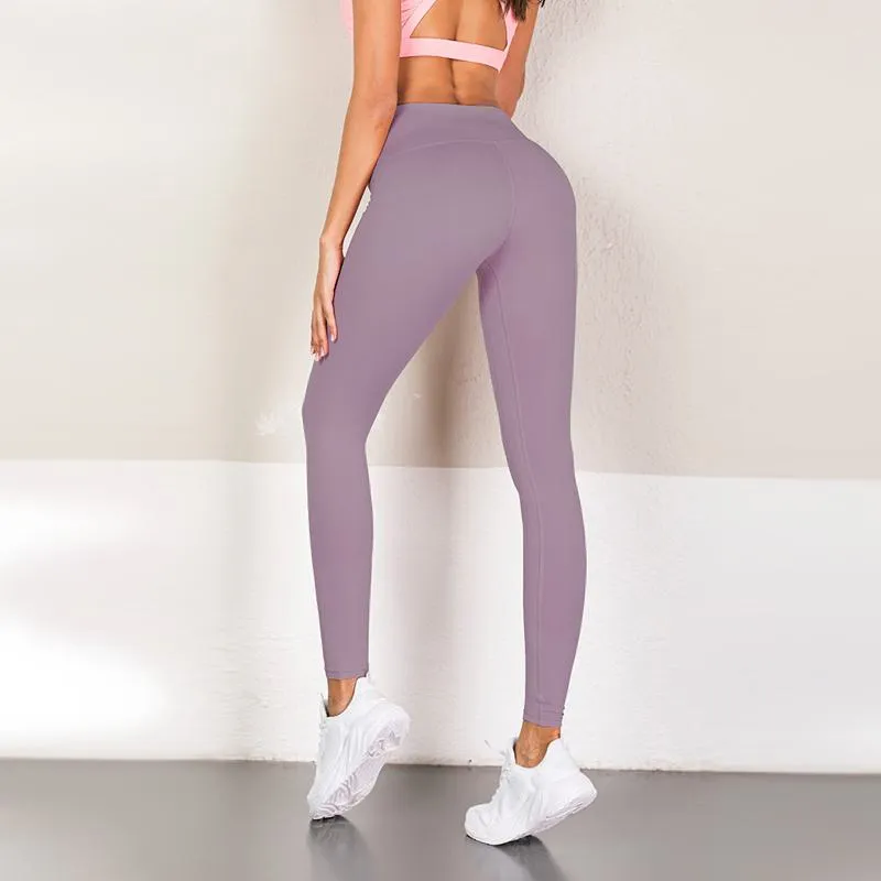 Fitness Sports Multi-Color Yoga Elasticity Polyester-Cotton Blend Cropped Sports Leggings