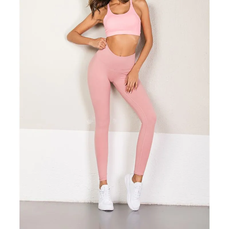 Fitness Sports Multi-Color Yoga Elasticity Polyester-Cotton Blend Cropped Sports Leggings