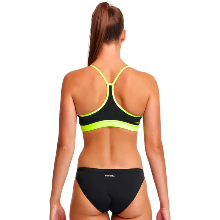 Funkita Women Swim Crop Top-Stampd