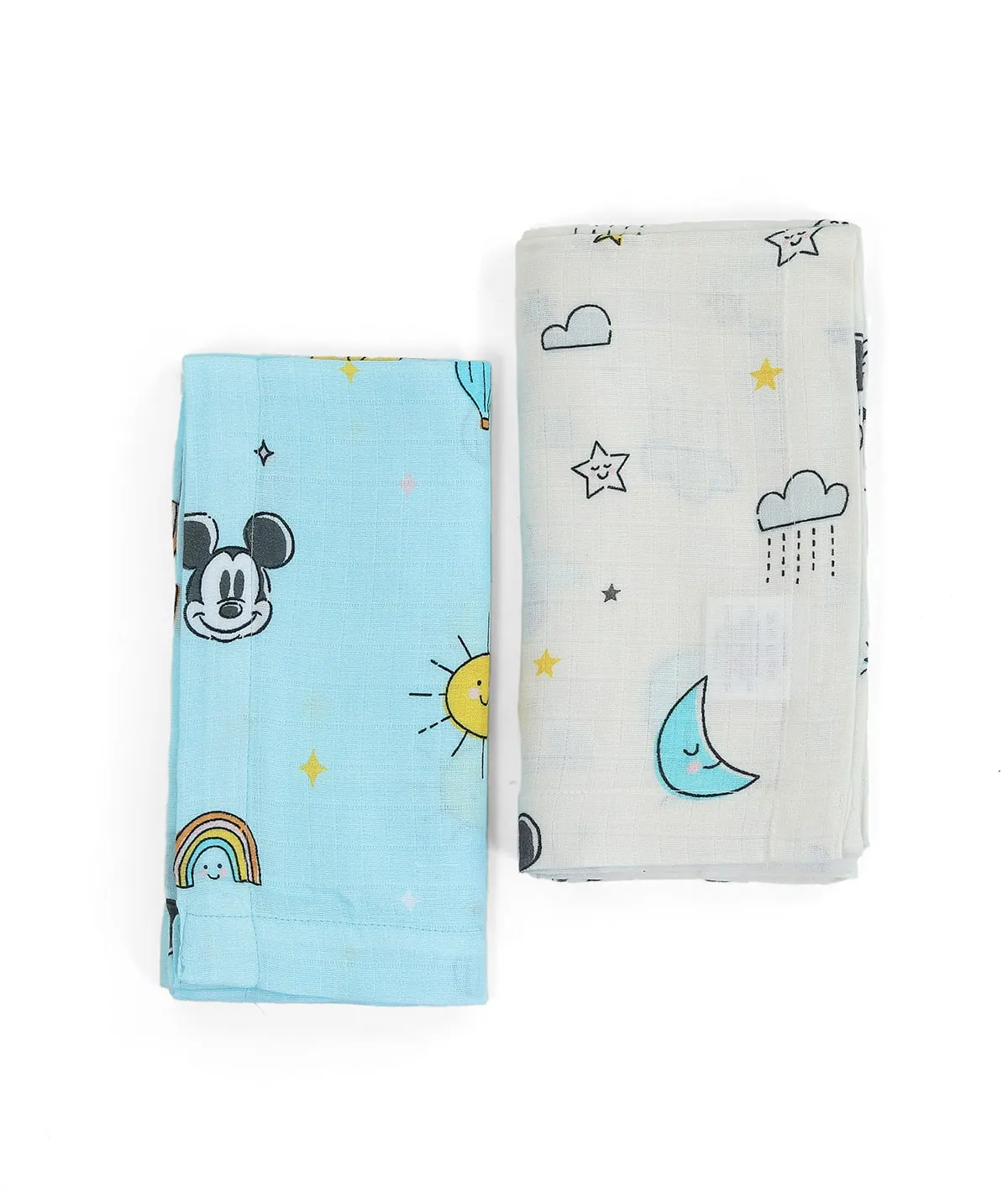 Good Night Mickey Muslin Baby Swaddles (Pack of 2)