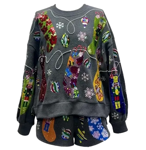 Hanging Christmas Stocking Sweatshirt