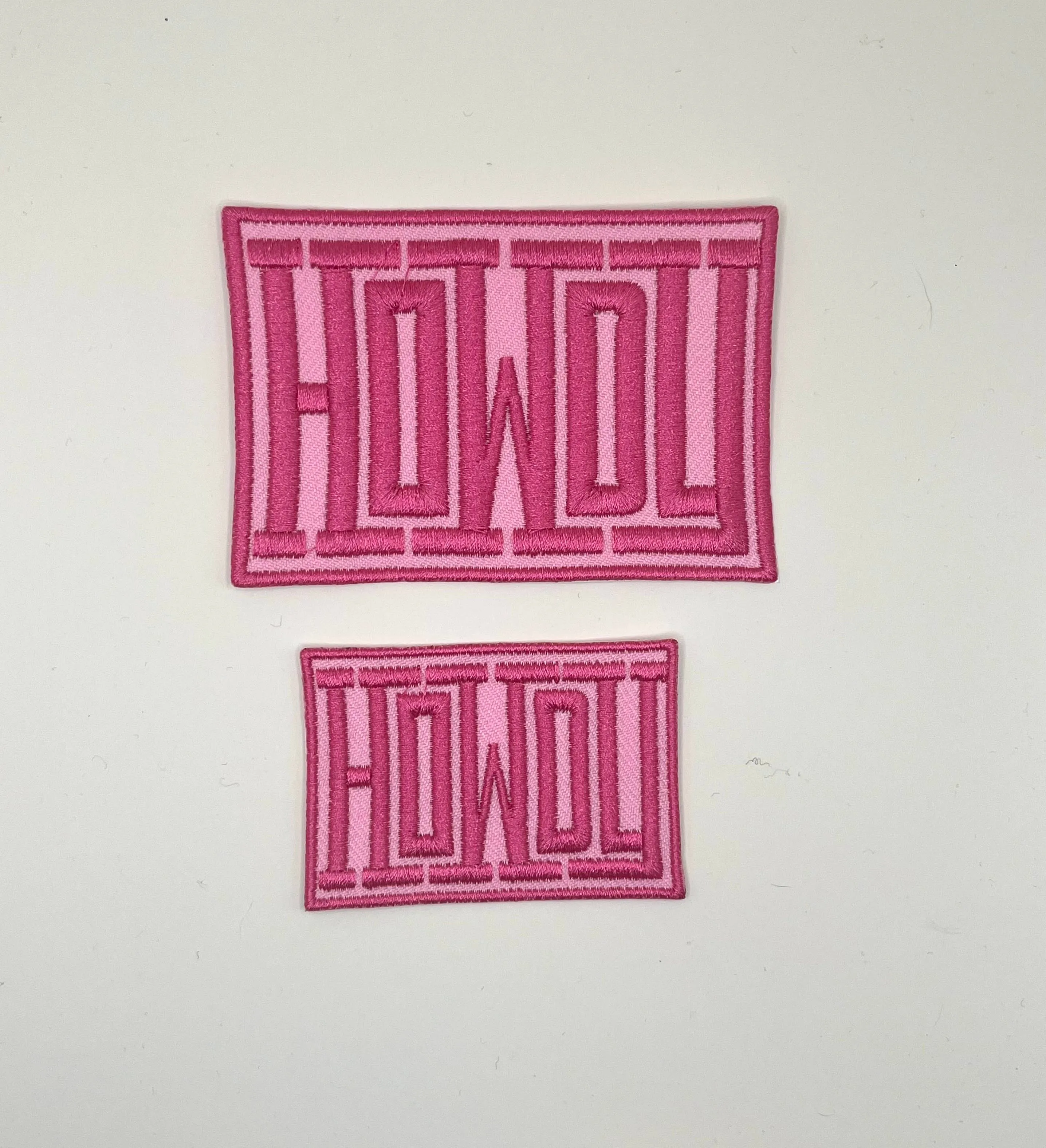 Howdy Pink Embroidered Patch