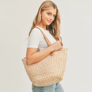iLLASPARKZ Braided Straw Tote Bag