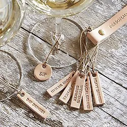 Leather Wine Charms - Personality Set