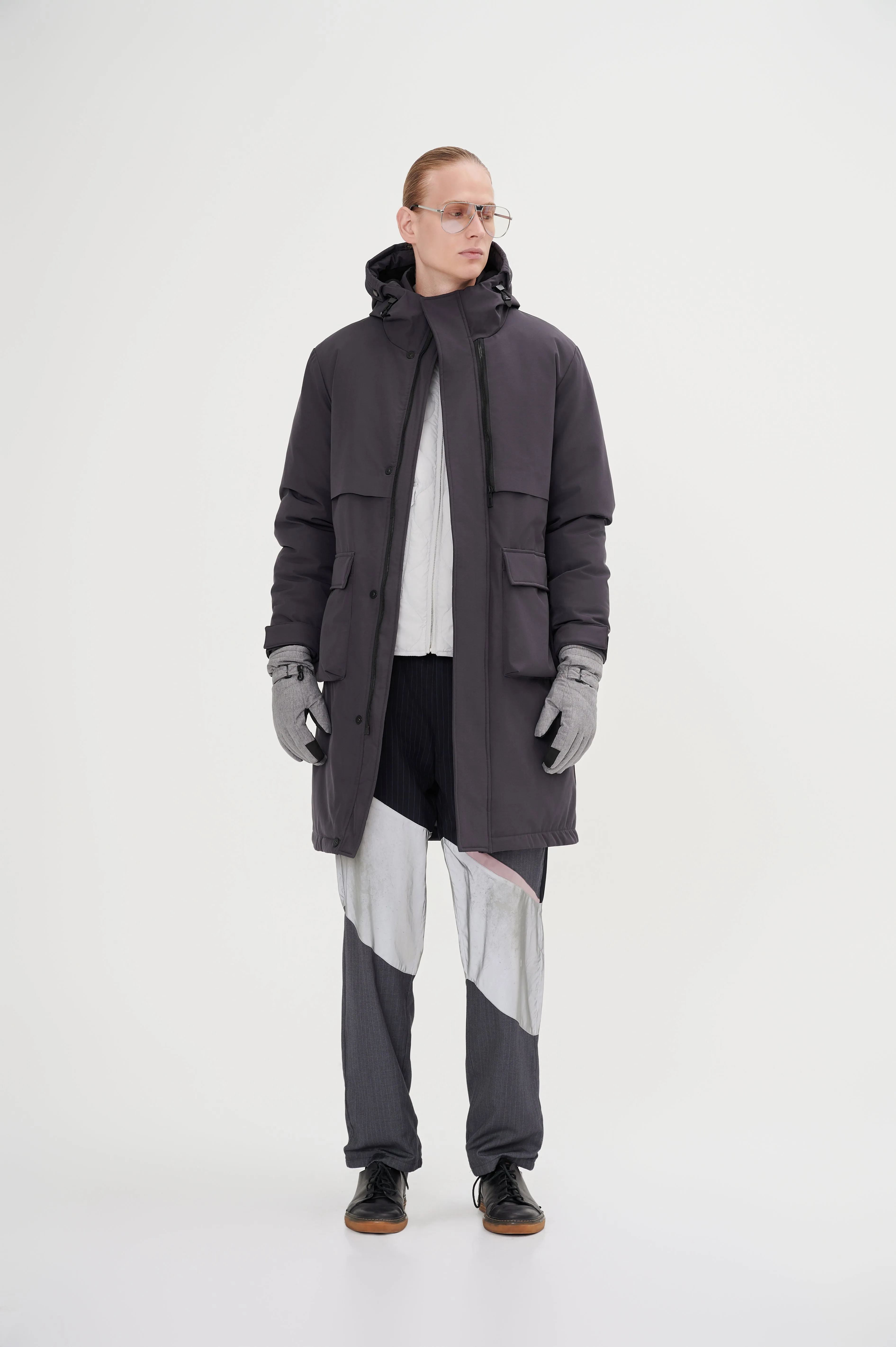 Men's Minimalist Full Length Down Jacket
