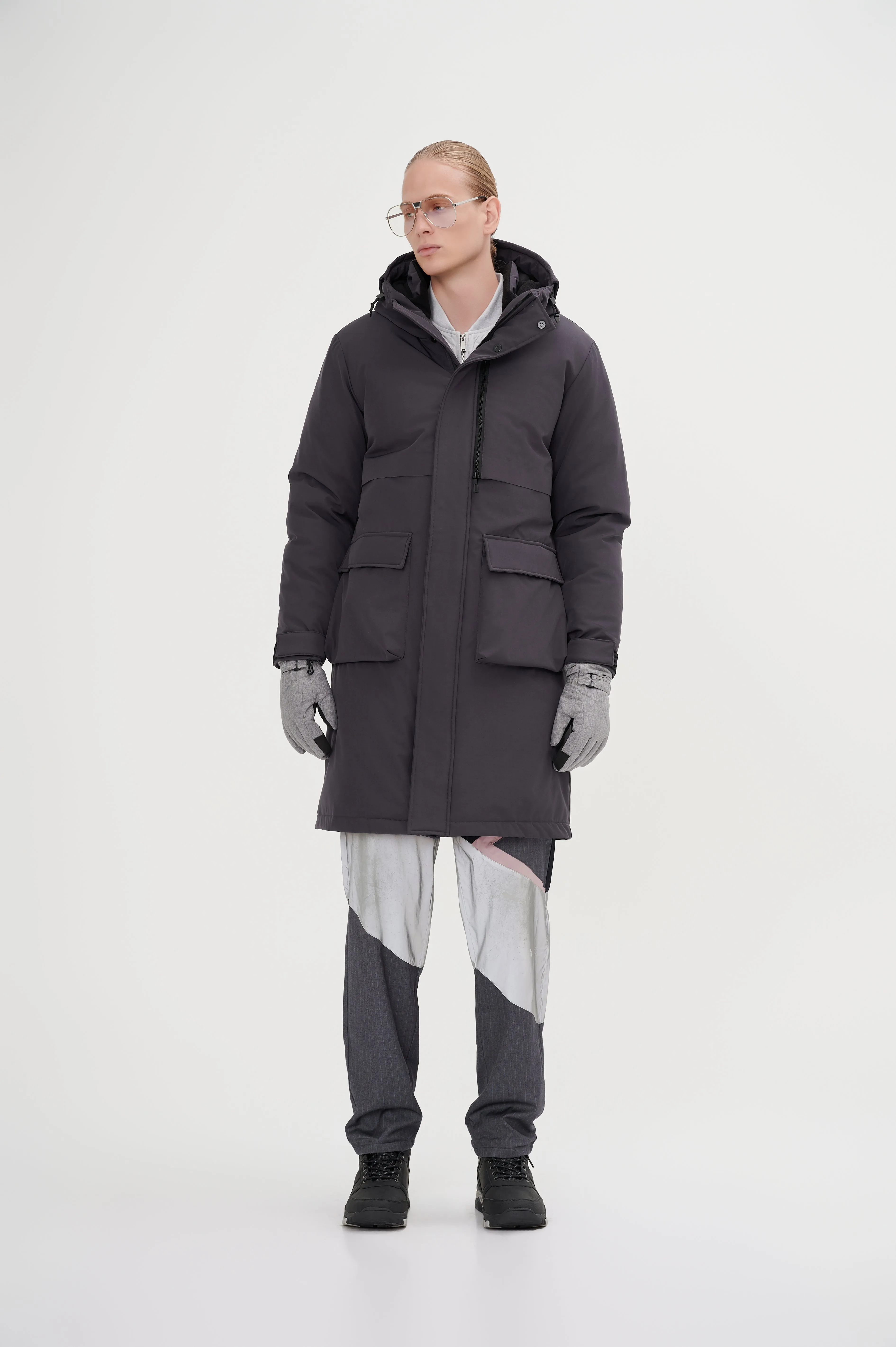 Men's Minimalist Full Length Down Jacket