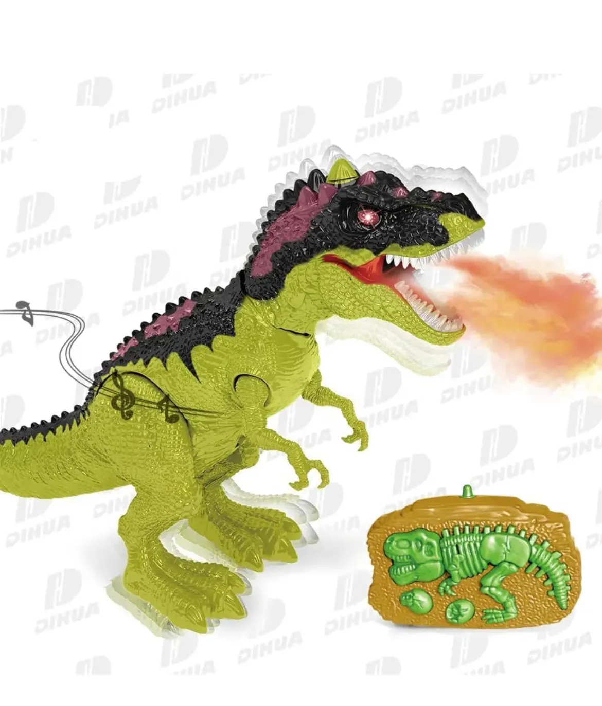 Remote control dinosaur with smoke - rc dino with music