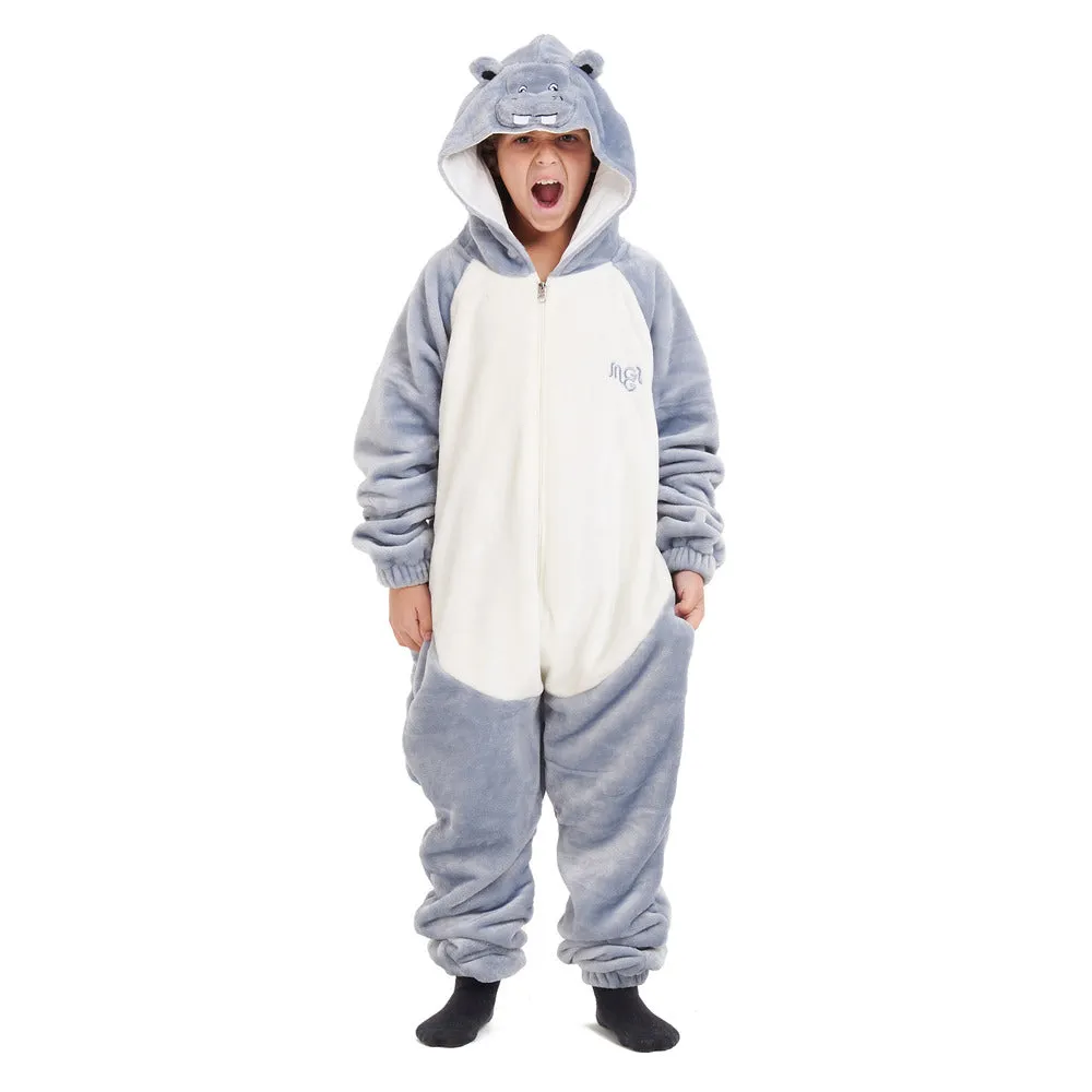 Snuggs Kids Blanket Onesie Hippo