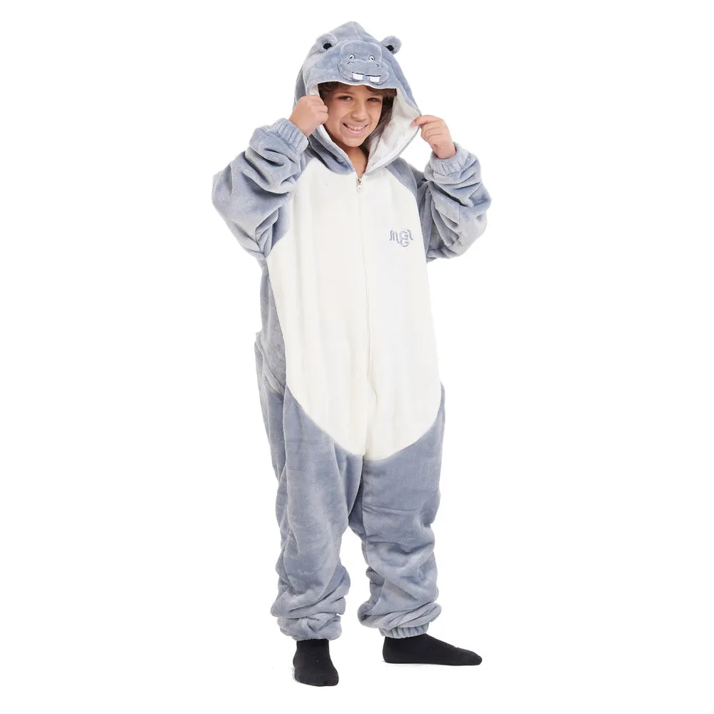 Snuggs Kids Blanket Onesie Hippo