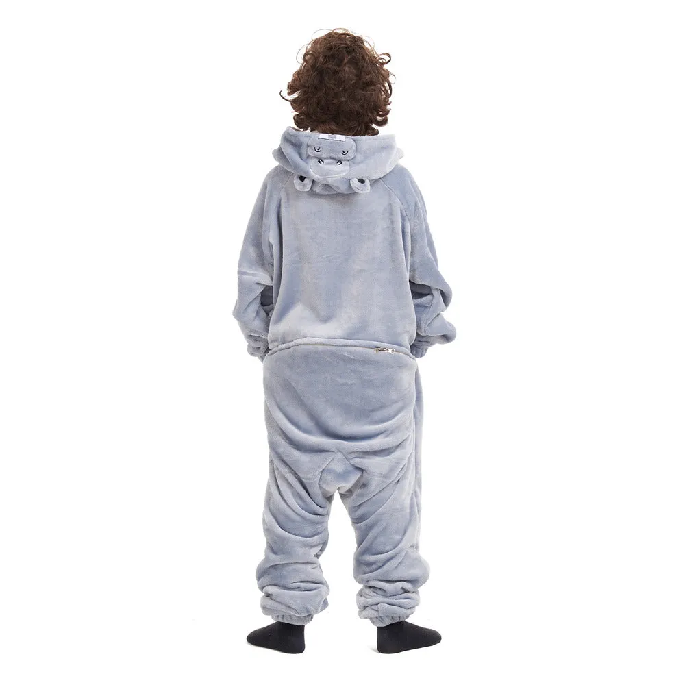 Snuggs Kids Blanket Onesie Hippo