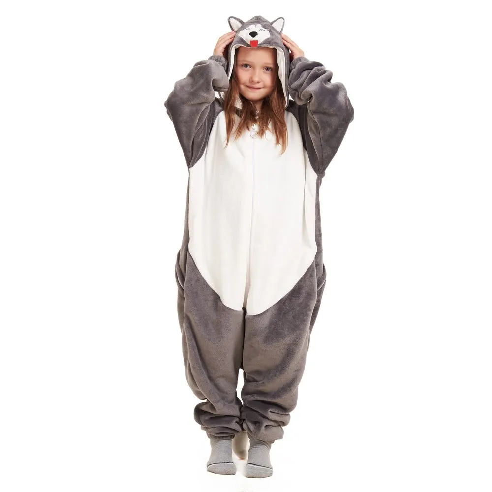 Snuggs Kids Blanket Onesie Husky
