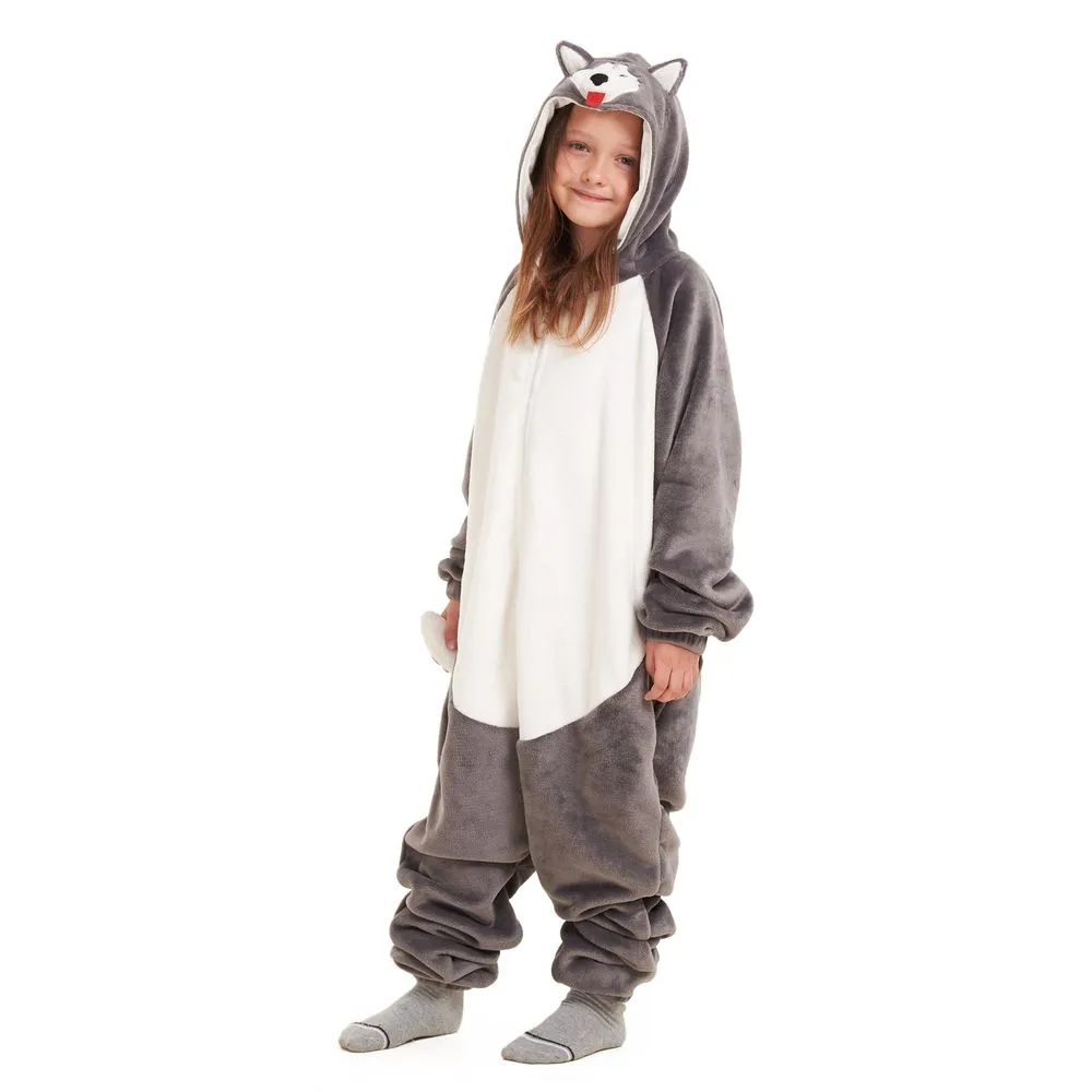 Snuggs Kids Blanket Onesie Husky
