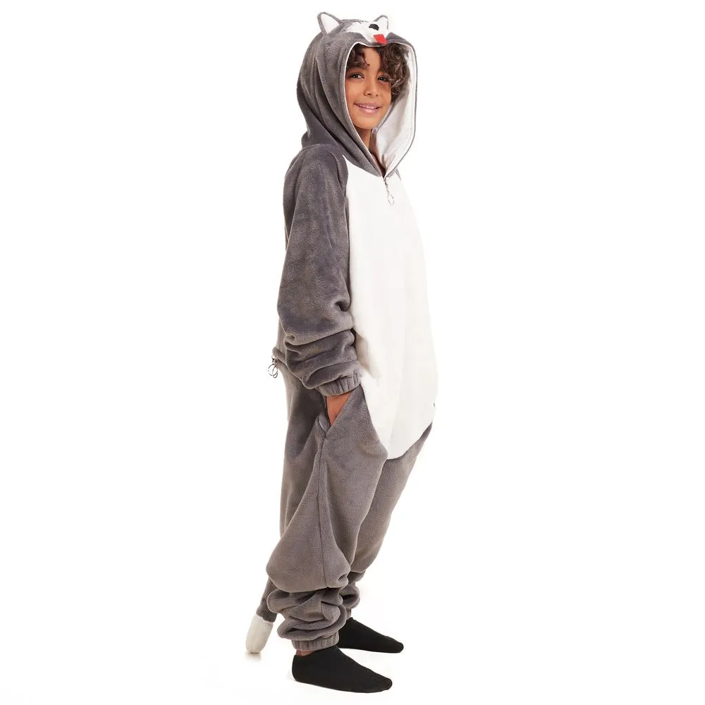 Snuggs Kids Blanket Onesie Husky