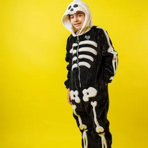 Snuggs Kids Blanket Onesie Skeleton