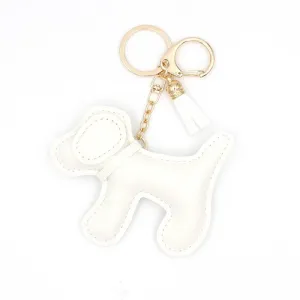 VEGAN LEATHER DOG BAG CHARM KEYCHAIN |