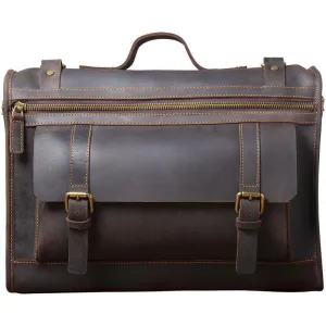 Woosir Brown Leather Computer Bag