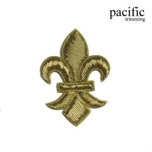 Zari Embroidery Fleur De Lis Emblem Badge : PA190200 (2 Sizes)